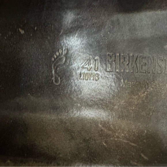 Birkenstock Tan Leather suede buckle size EU 41 Ladies 10 Men 8 Made In Germany - Picture 8 of 9